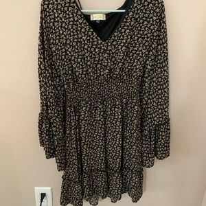 Altar’d state size medium dress. Black and Tan floral pattern